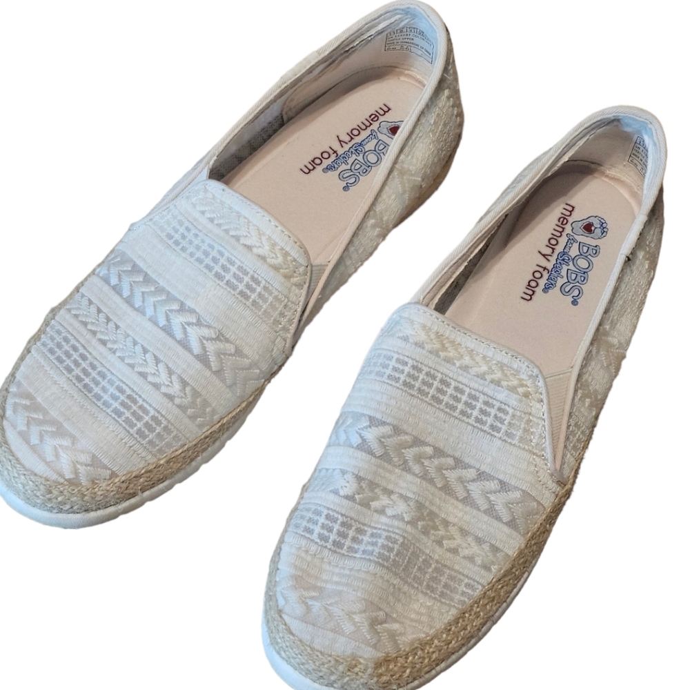 BOBS Size 11 Flexpadrille 3.0 Great Crossings Slip On Memory Foam by Skechers
